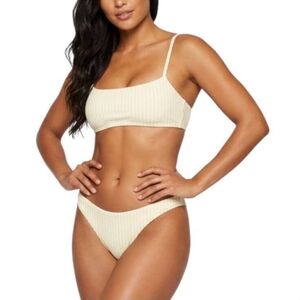Spiritual Gangster ($185) Lemon Sorbet Sundara Ribbed Bikini Set